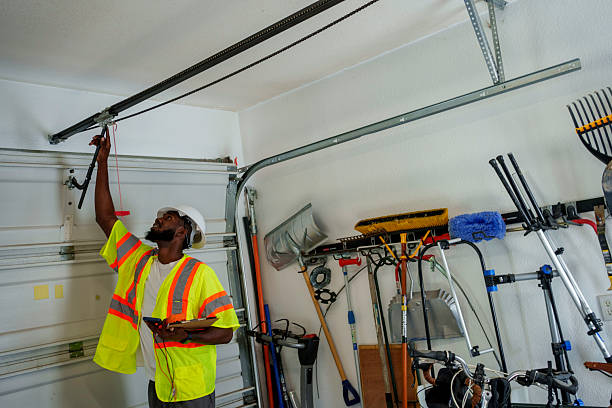 Professional Garage Door Panel Replacement technician working in Topeka, IN